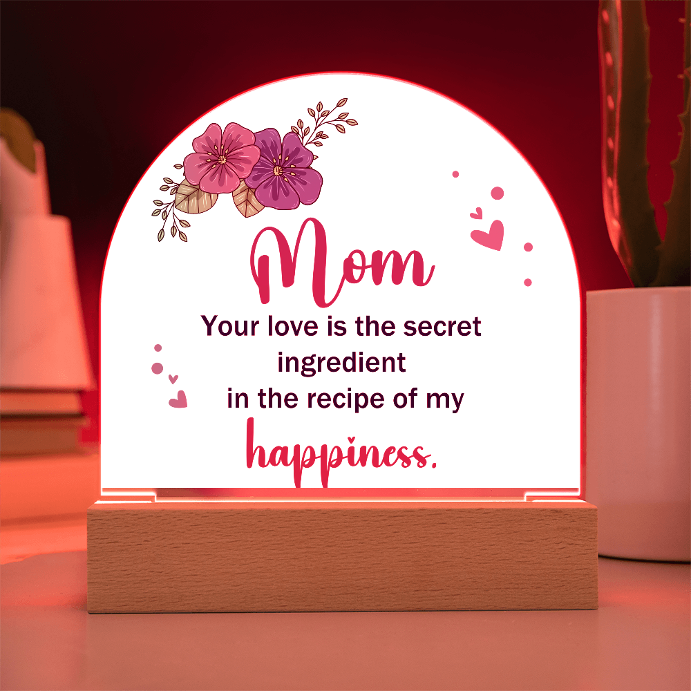 To the Best Mom – Sentimental Message in Acrylic Dome