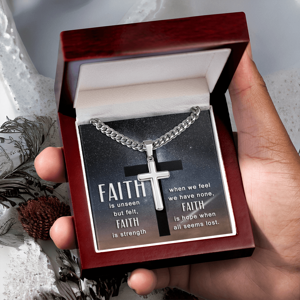Blessed Journey: Cross Necklace and Meaningful Message Card - Giulia's Jems