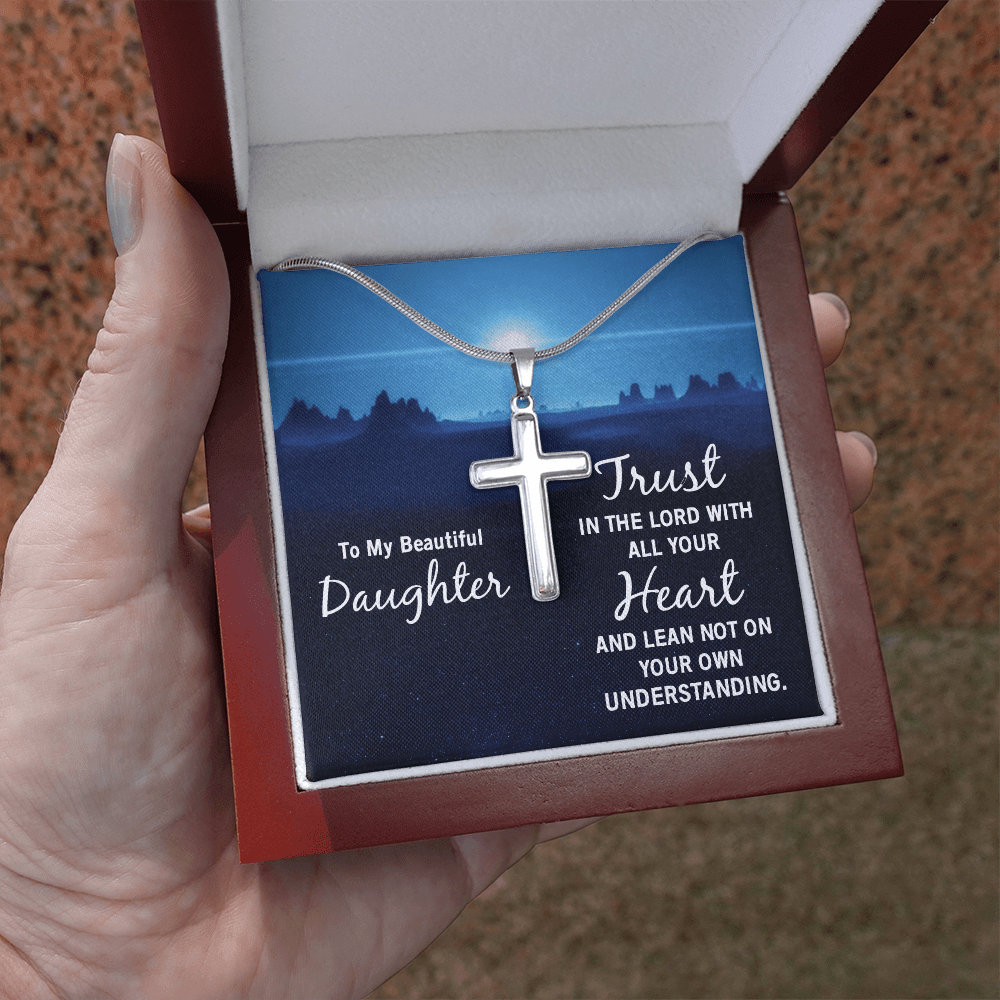 Daughter's Faith: A Shining Cross Necklace with Love & Inspiration - Giulia's Jems