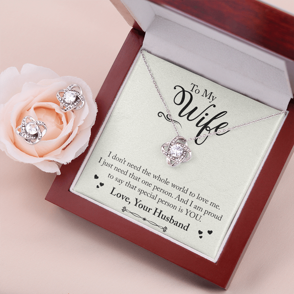 Forever Yours: Elegant Necklace & Earring Set with Heartfelt Message - Giulia's Jems
