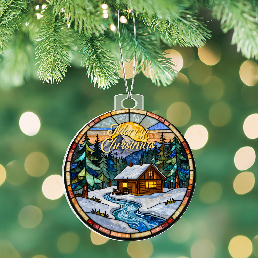 Custom Keepsake Acrylic Bulb Ornament – Double-Sided Gift