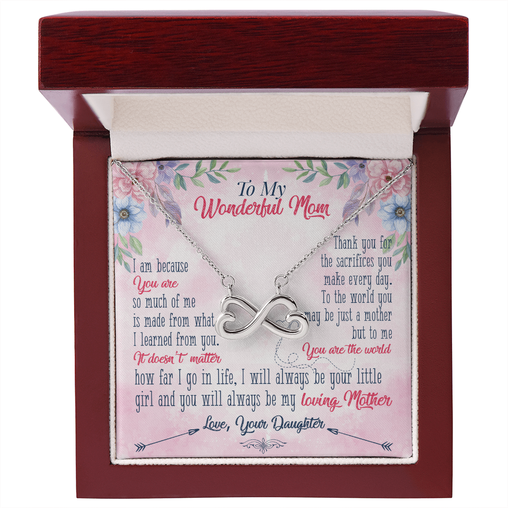 Endless Affection: Love Necklace for Mom with a Cherished Message