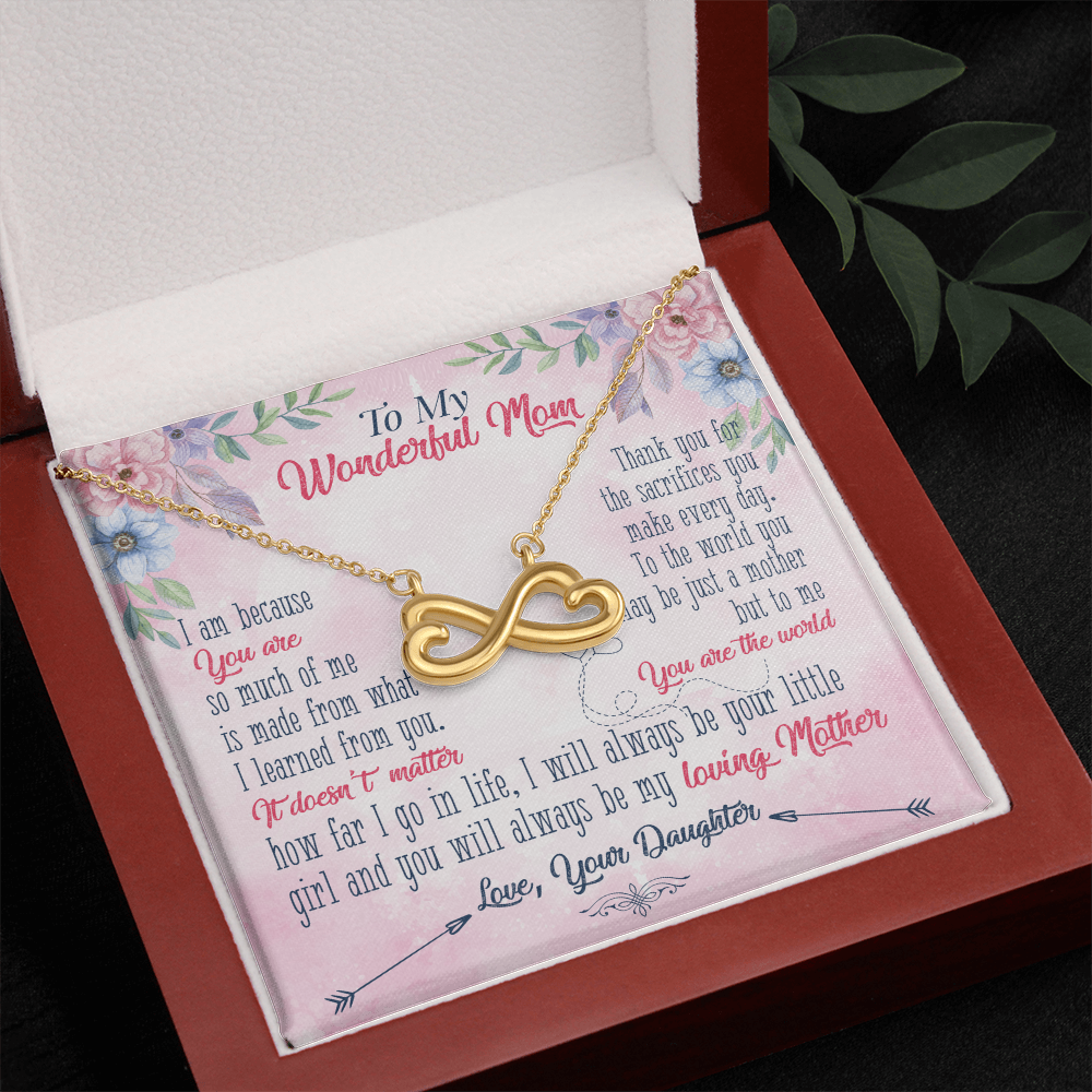 Endless Affection: Love Necklace for Mom with a Cherished Message