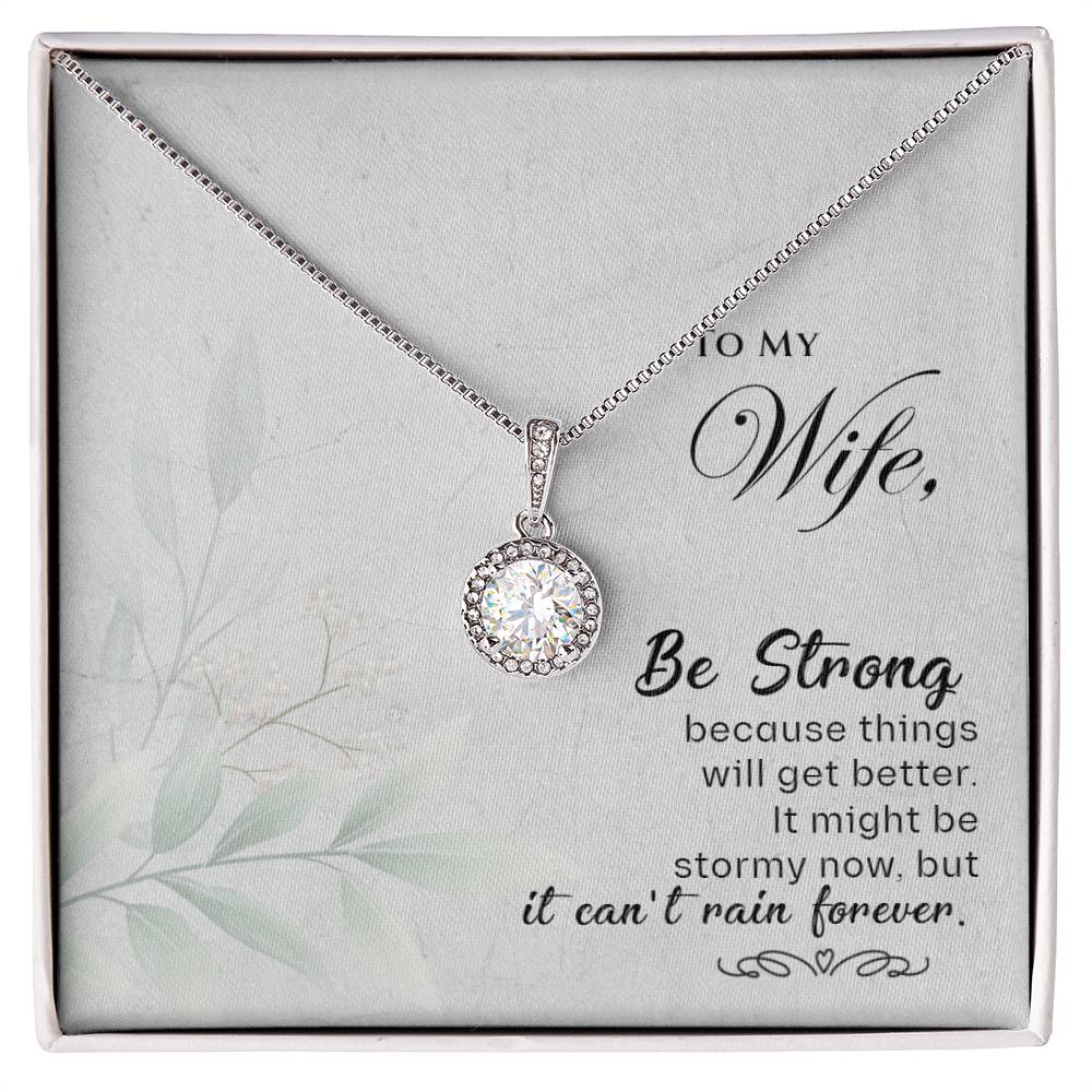 Wife be strong necklace  Empowering jewelry for her  Thoughtful gift for wife  Strength-themed pendant  Personalized wife's accessory  Encouraging necklace for her  Inspirational wife's jewelry  Timeless love-themed adornment  Wife's keepsake pendant  Meaningful be strong necklace  Unique gift for beloved wife  Expressive love-themed jewelry  Beloved wife's accessory  Intimate encouragement pendant  Everlasting love necklace