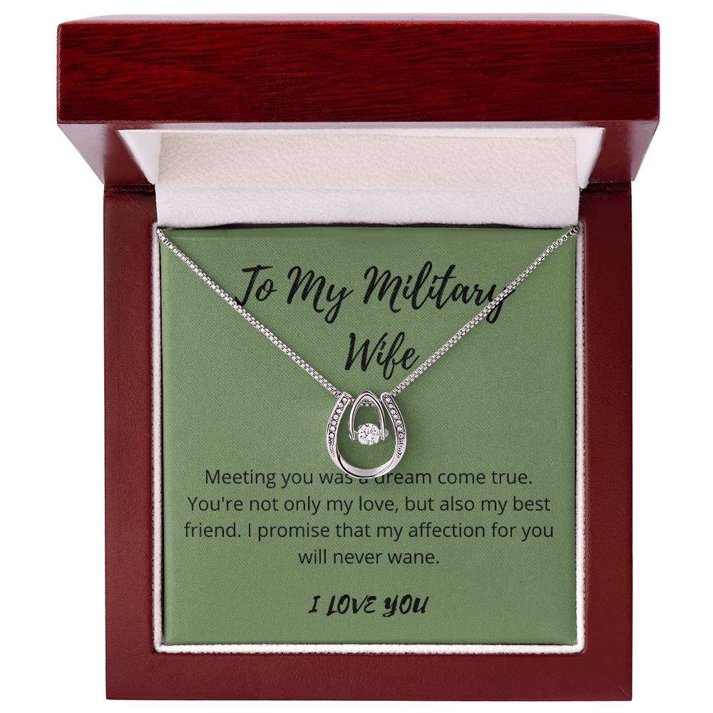 Military wife necklace  Thoughtful gift for wife  Personalized military spouse jewelry  Elegant love pendant  Sentimental necklace for her  Special gift for military wife  Graceful love-themed accessory  Wife's keepsake necklace  Timeless love pendant  Meaningful military spouse jewelry  Cherished gift for wife  Unique love-themed necklace  Expressive military wife  Beloved wife's accessory  Intimate love-themed pendant