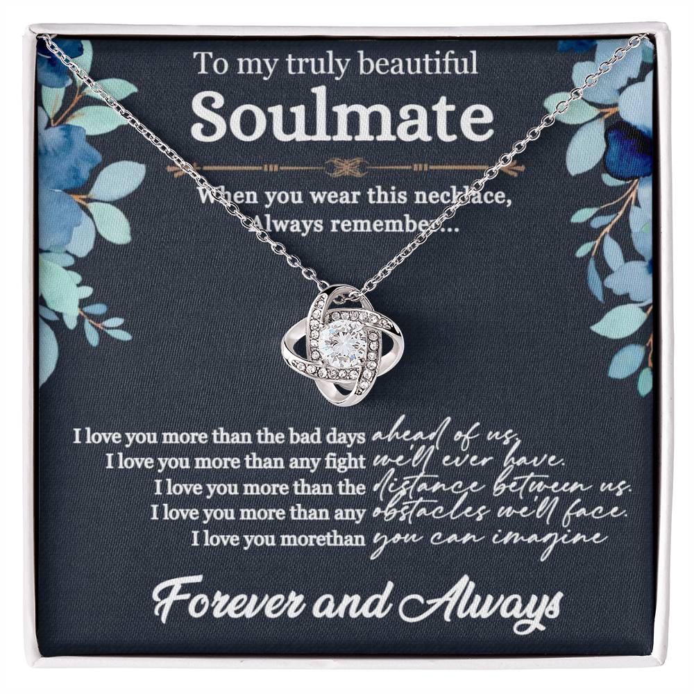 Soulmate necklace  Romantic gift for soulmate  Thoughtful love pendant  Personalized soulmate jewelry  Elegant love-themed accessory  Sentimental necklace for soulmate  Graceful keepsake jewelry  Timeless love pendant  Meaningful soulmate gift  Cherished love-themed necklace  Unique gift for beloved one  Expressive soulmate accessory  Beloved one's pendant  Intimate love-themed jewelry  Everlasting love necklace