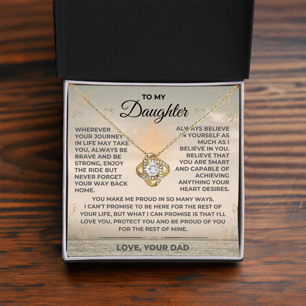 To My Daughter: Love, Dad – Love Knot Necklace