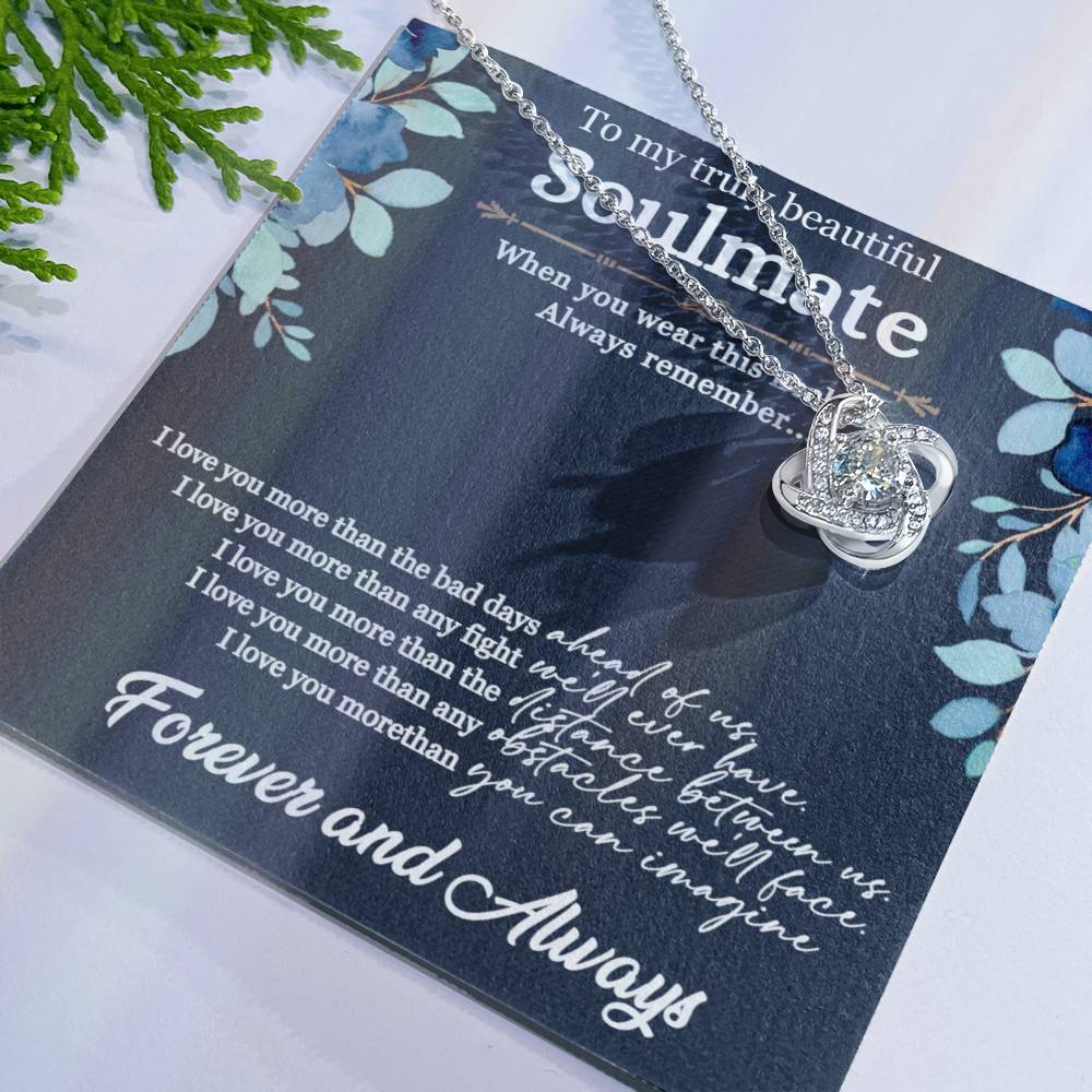 Soulmate necklace  Romantic gift for soulmate  Thoughtful love pendant  Personalized soulmate jewelry  Elegant love-themed accessory  Sentimental necklace for soulmate  Graceful keepsake jewelry  Timeless love pendant  Meaningful soulmate gift  Cherished love-themed necklace  Unique gift for beloved one  Expressive soulmate accessory  Beloved one's pendant  Intimate love-themed jewelry  Everlasting love necklace