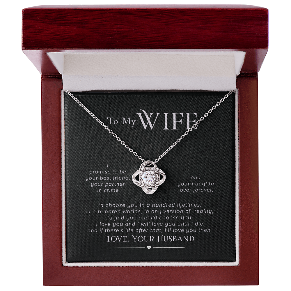 An Everlasting Bond: Beautiful Necklace with a Loving Note from Husband
