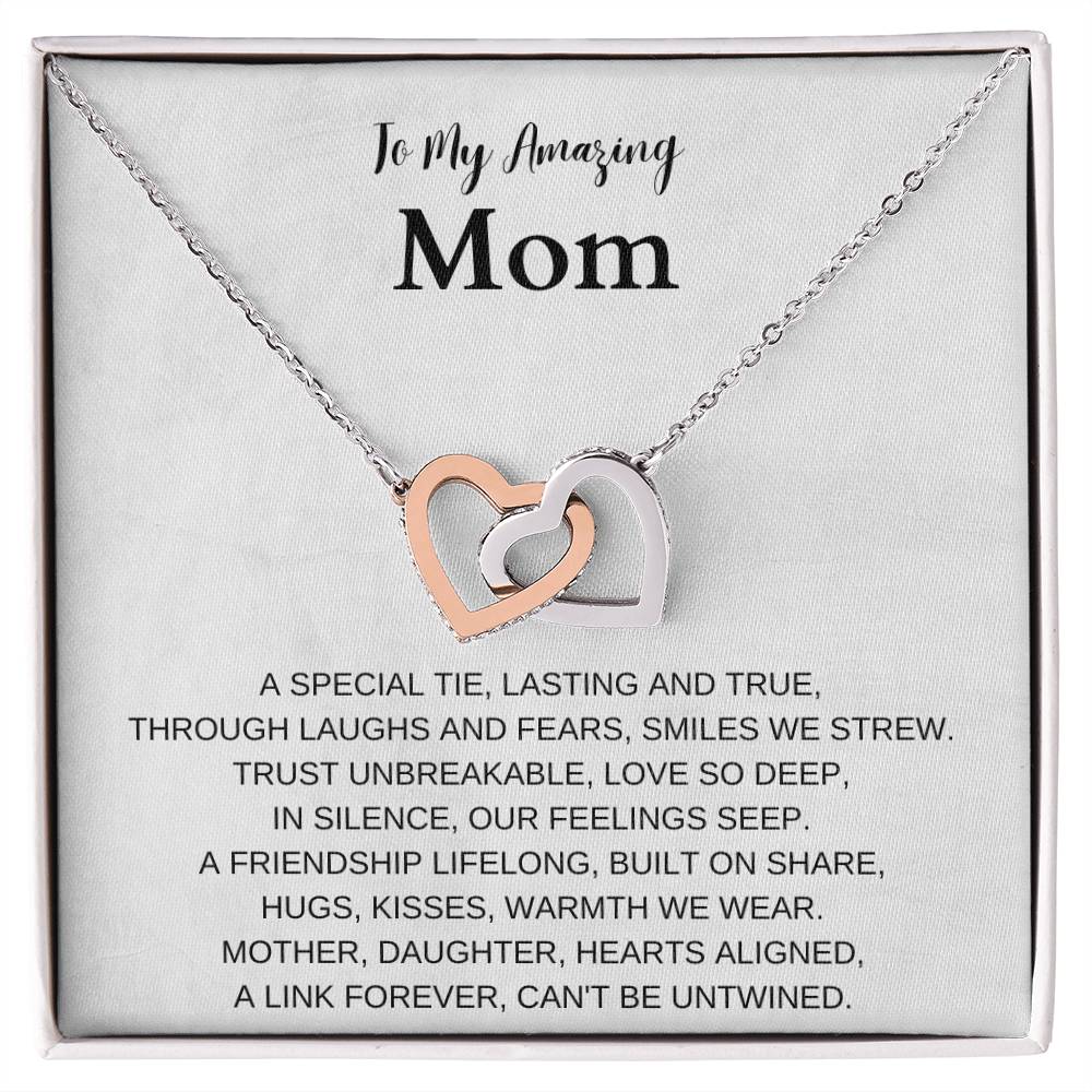 Mother-daughter necklace  Hearts aligned pendant  Sentimental gift for mom  Meaningful mother-daughter jewelry  Elegant love-themed accessory  Personalized necklace for mom  Mother's keepsake jewelry  Timeless love pendant  Cherished gift for mother  Daughter's affectionate jewelry  Unique love-themed necklace  Expressive mother-daughter accessory  Beloved mom's pendant  Intimate love-themed jewelry  Everlasting love necklace