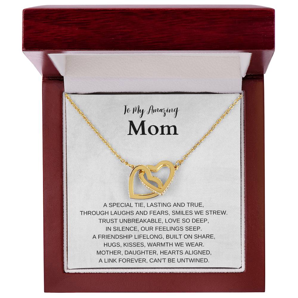 Mother-daughter necklace  Hearts aligned pendant  Sentimental gift for mom  Meaningful mother-daughter jewelry  Elegant love-themed accessory  Personalized necklace for mom  Mother's keepsake jewelry  Timeless love pendant  Cherished gift for mother  Daughter's affectionate jewelry  Unique love-themed necklace  Expressive mother-daughter accessory  Beloved mom's pendant  Intimate love-themed jewelry  Everlasting love necklace