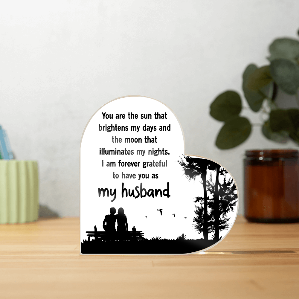 To My Husband – You Are the Sunshine in My Life | Heart-Shaped Keepsake