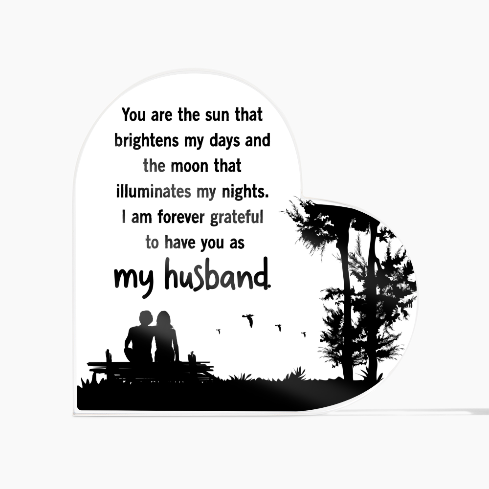 To My Husband – You Are the Sunshine in My Life | Heart-Shaped Keepsake