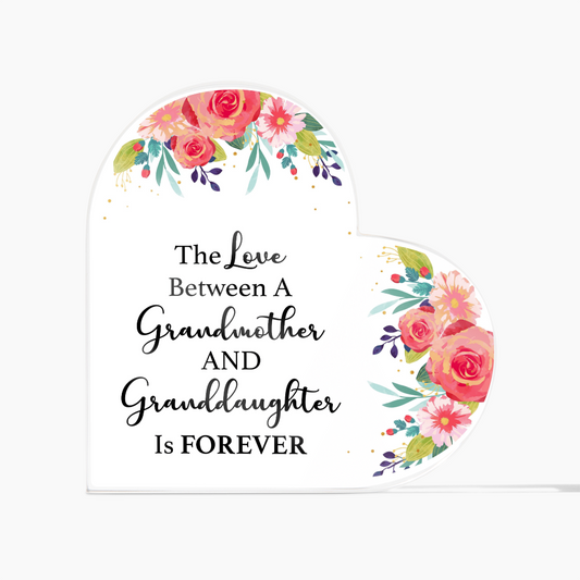 Grandma & Me – A Love That Lasts Forever | Heart-Shaped Keepsake