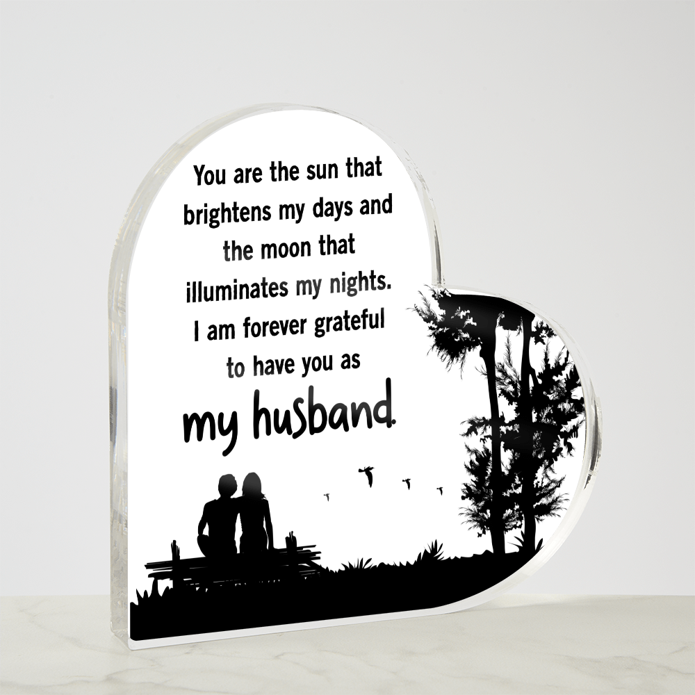 To My Husband – You Are the Sunshine in My Life | Heart-Shaped Keepsake