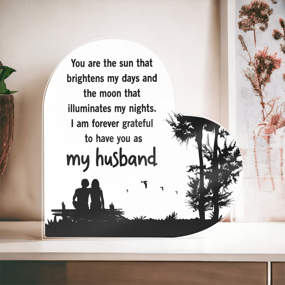 To My Husband – You Are the Sunshine in My Life | Heart-Shaped Keepsake