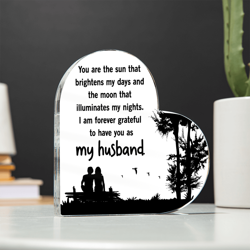 To My Husband – You Are the Sunshine in My Life | Heart-Shaped Keepsake