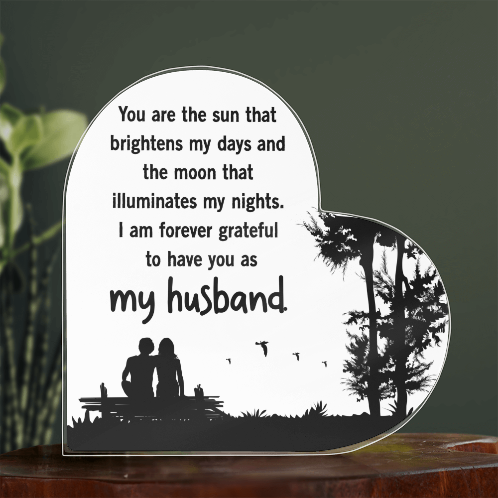 To My Husband – You Are the Sunshine in My Life | Heart-Shaped Keepsake