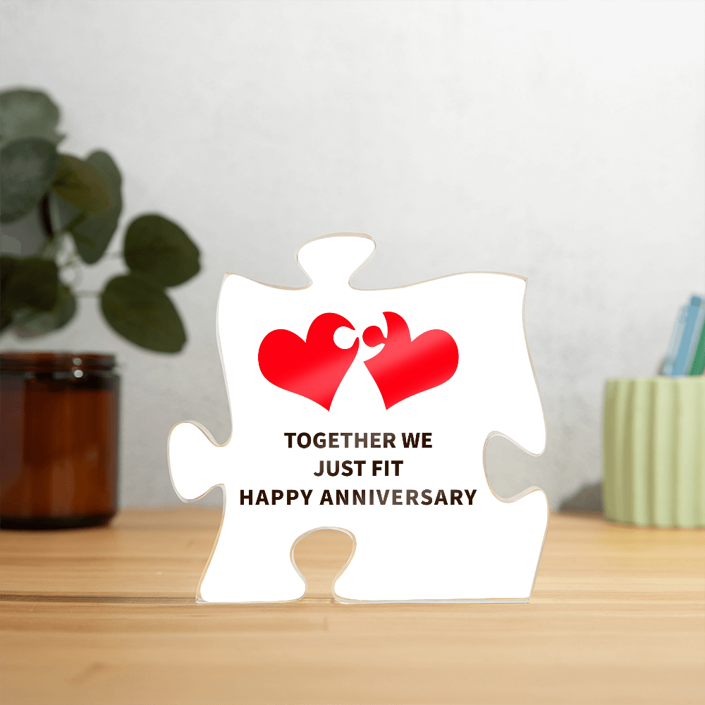 Together We Just Fit – Happy Anniversary Puzzle Keepsake