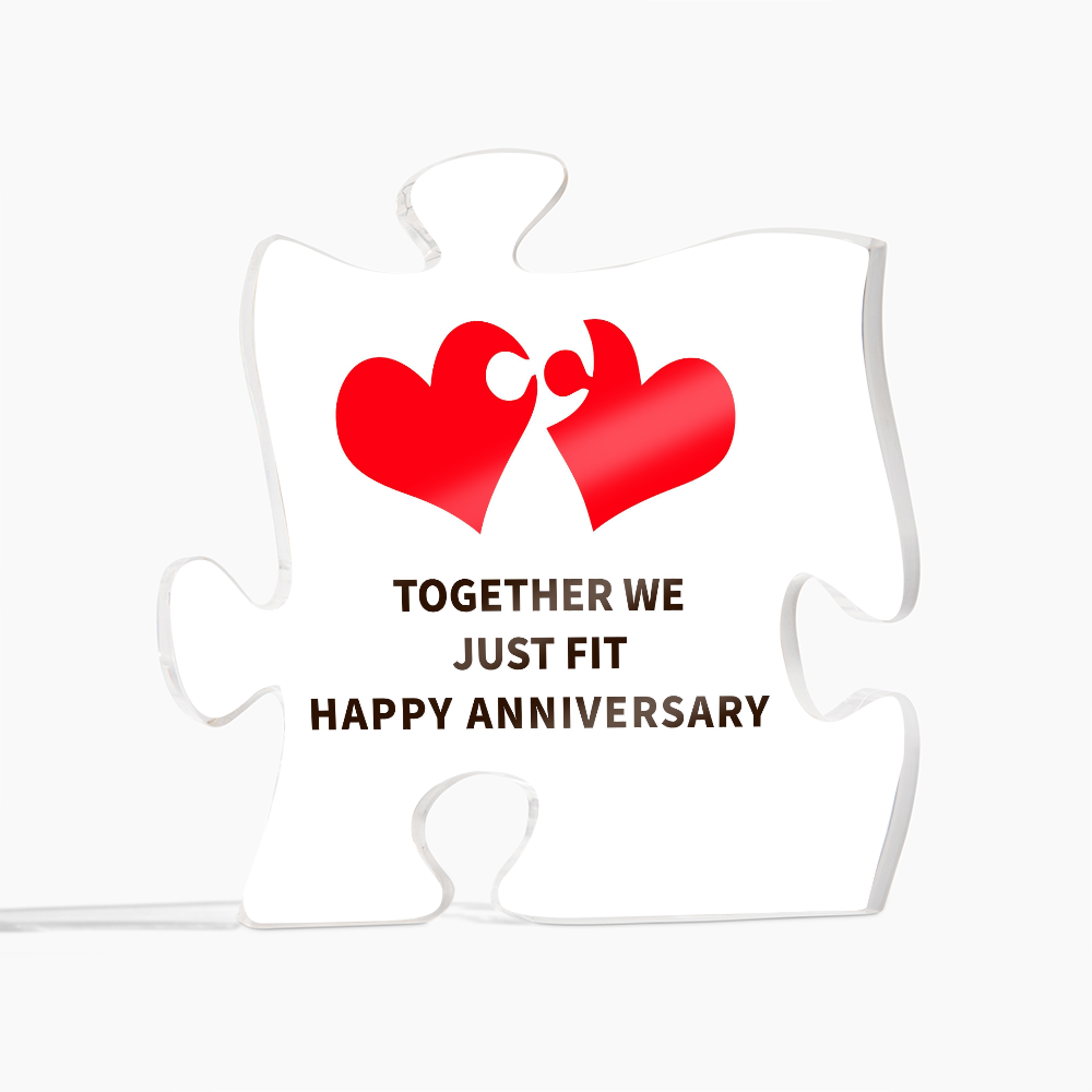 Together We Just Fit – Happy Anniversary Puzzle Keepsake