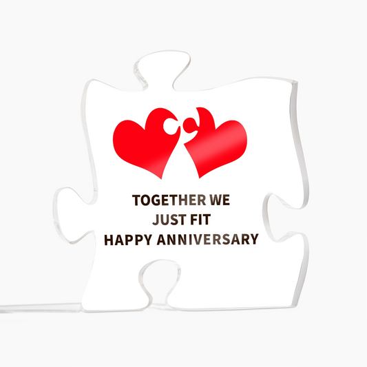 Together We Just Fit – Happy Anniversary Puzzle Keepsake