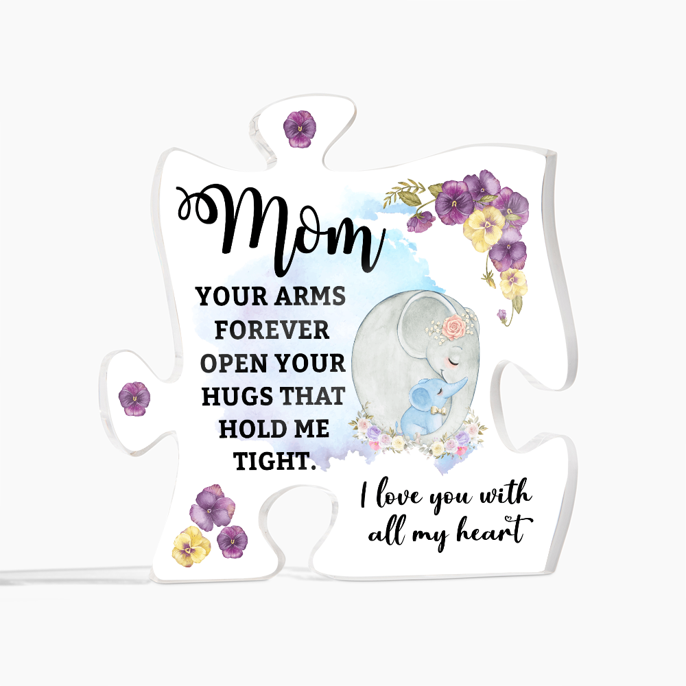 Mom, You're the Piece That Makes Us Whole – Elegant Puzzle Design