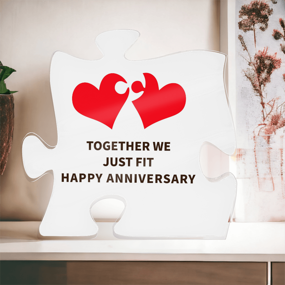 Together We Just Fit – Happy Anniversary Puzzle Keepsake