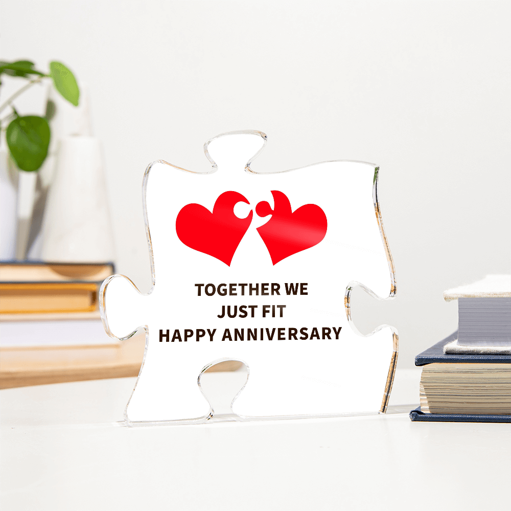 Together We Just Fit – Happy Anniversary Puzzle Keepsake