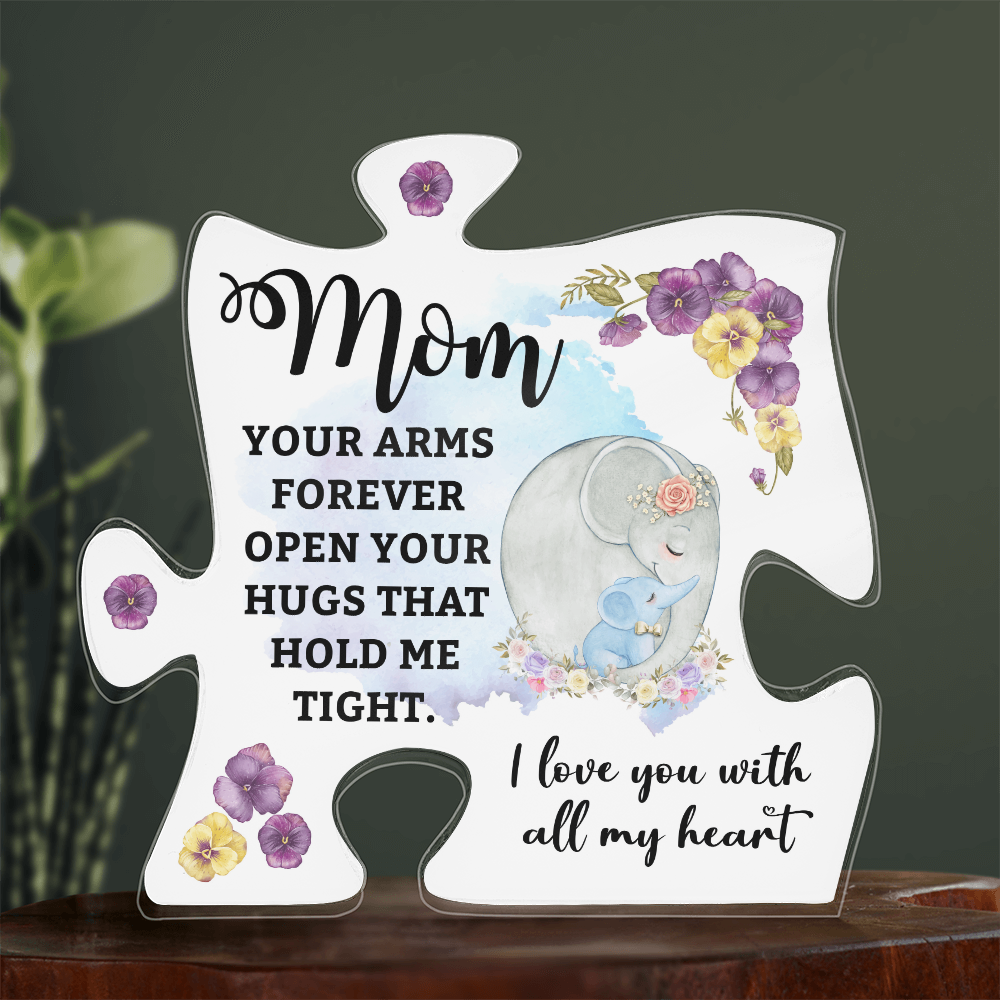 Mom, You're the Piece That Makes Us Whole – Elegant Puzzle Design