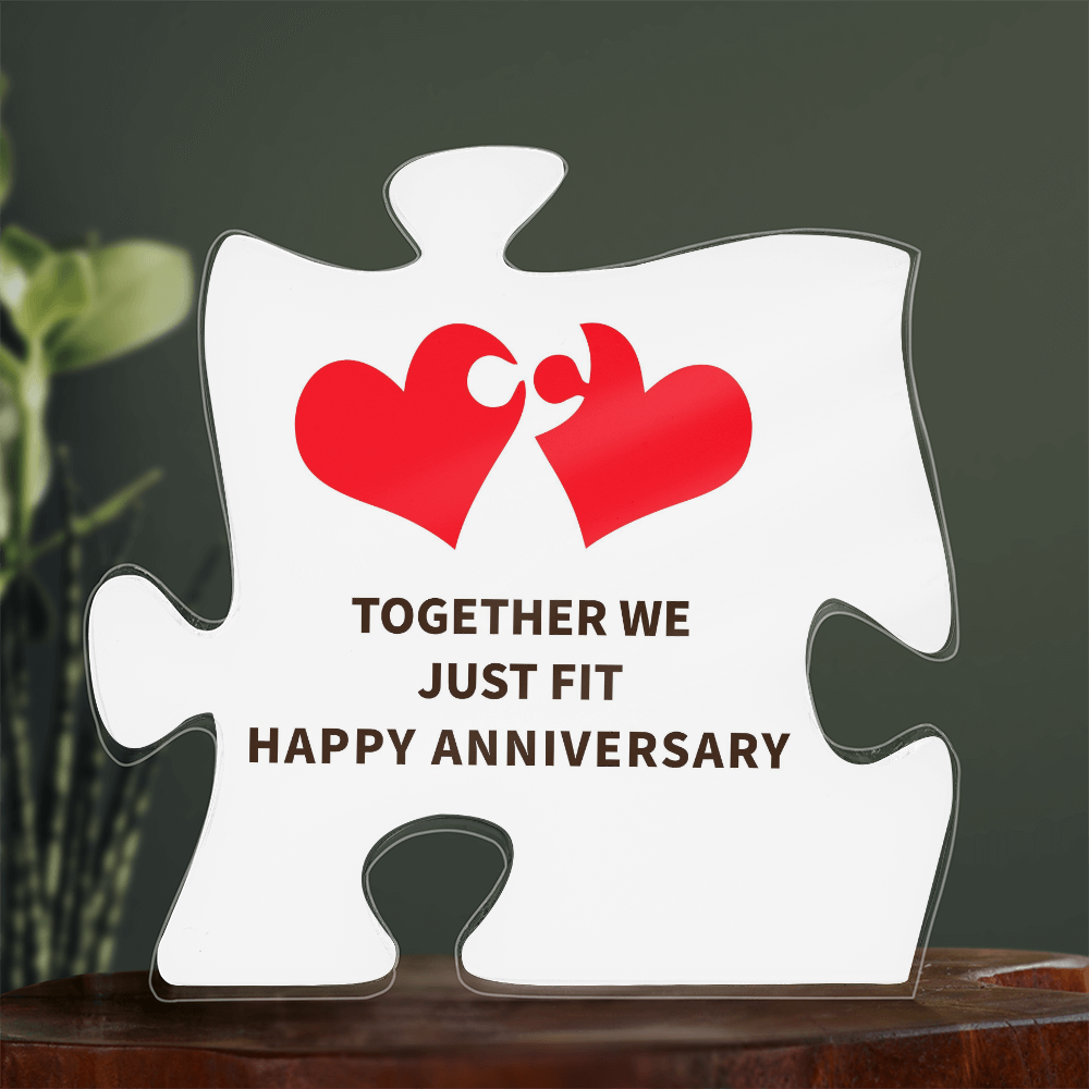 Together We Just Fit – Happy Anniversary Puzzle Keepsake
