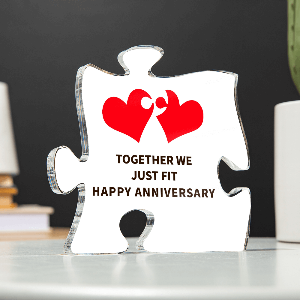 Together We Just Fit – Happy Anniversary Puzzle Keepsake