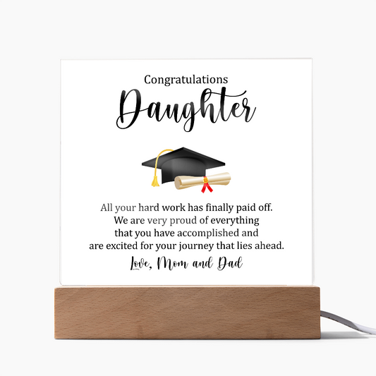 Congratulations, Daughter – You Did It
