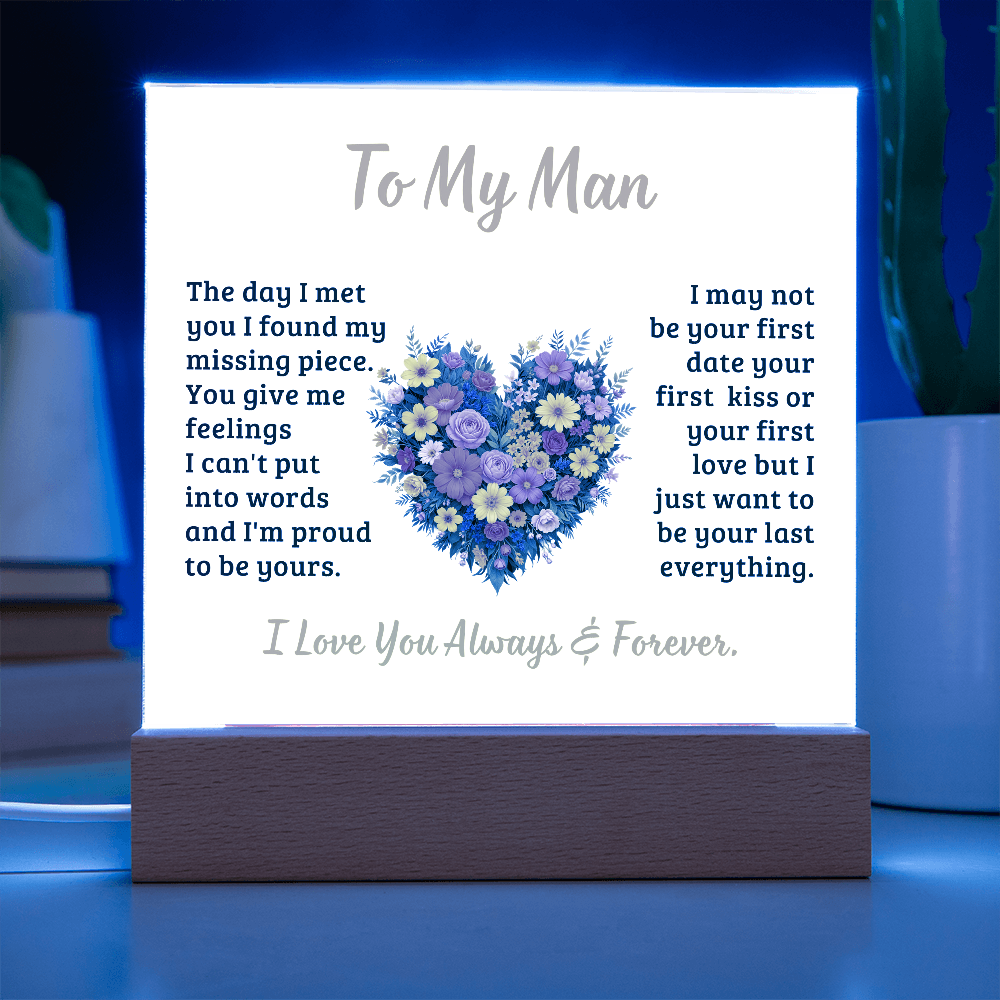 Forever Yours: Custom Acrylic Keepsake with a Loving Message from Wife