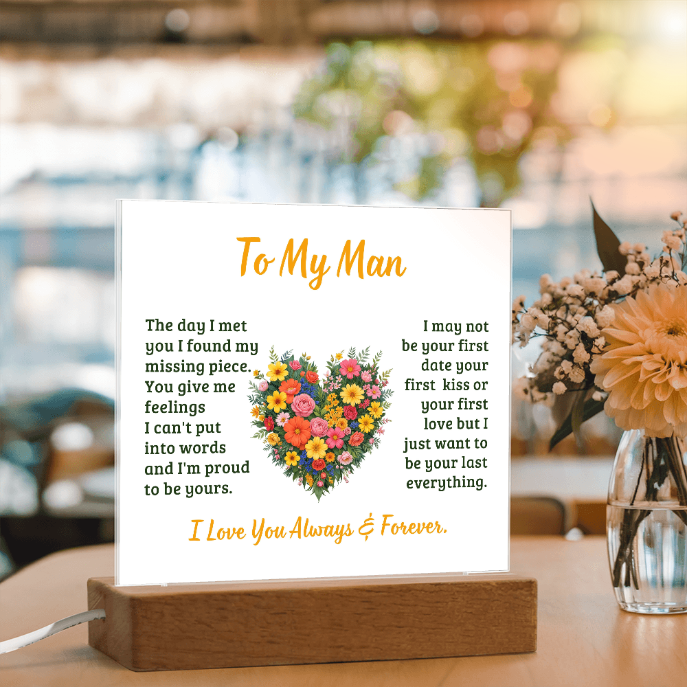 Forever Yours: Custom Acrylic Keepsake with a Loving Message from Wife