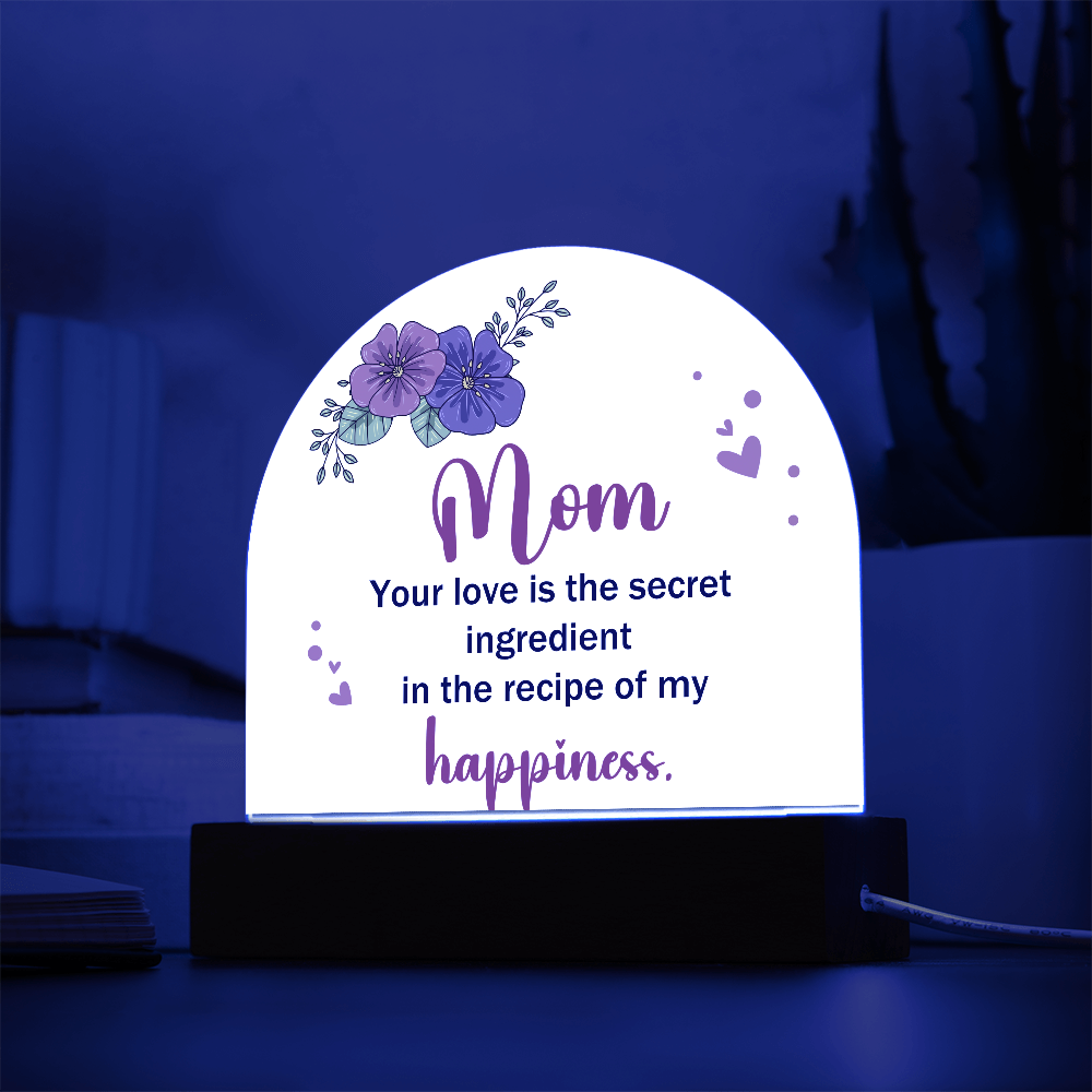 To the Best Mom – Sentimental Message in Acrylic Dome