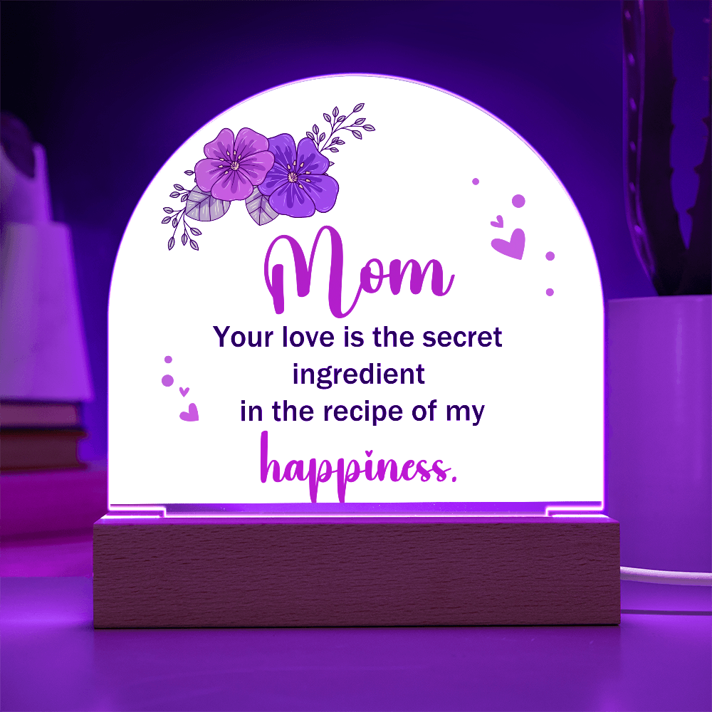 To the Best Mom – Sentimental Message in Acrylic Dome