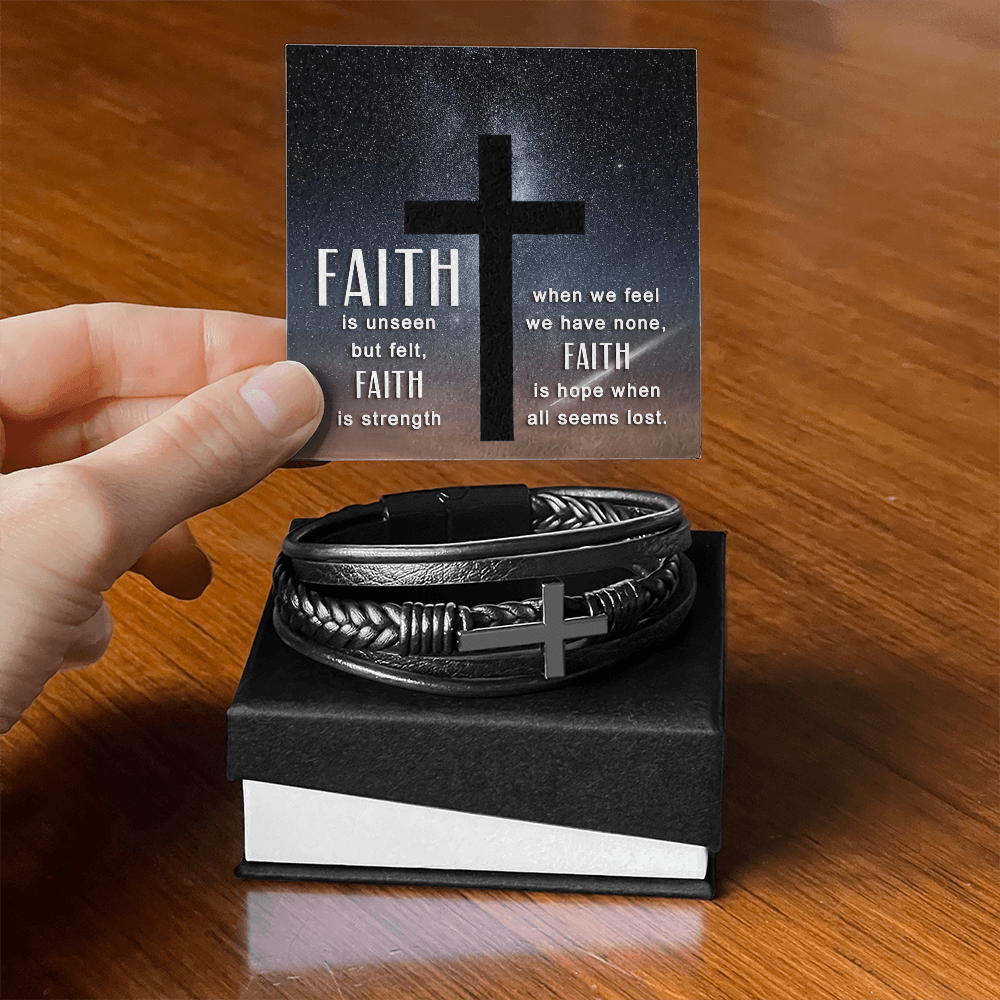 Cherished Beliefs: Cross Bracelet and Inspiring Message Card Set