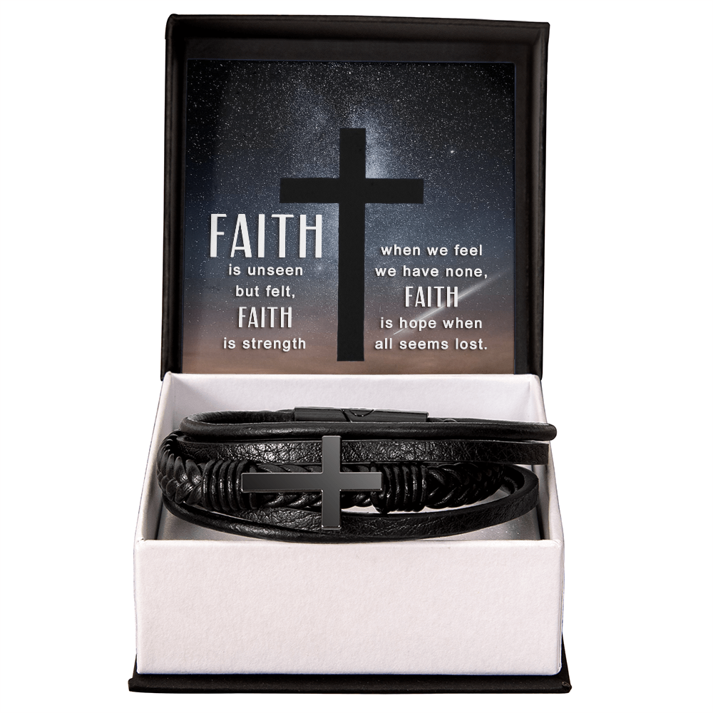 Cherished Beliefs: Cross Bracelet and Inspiring Message Card Set