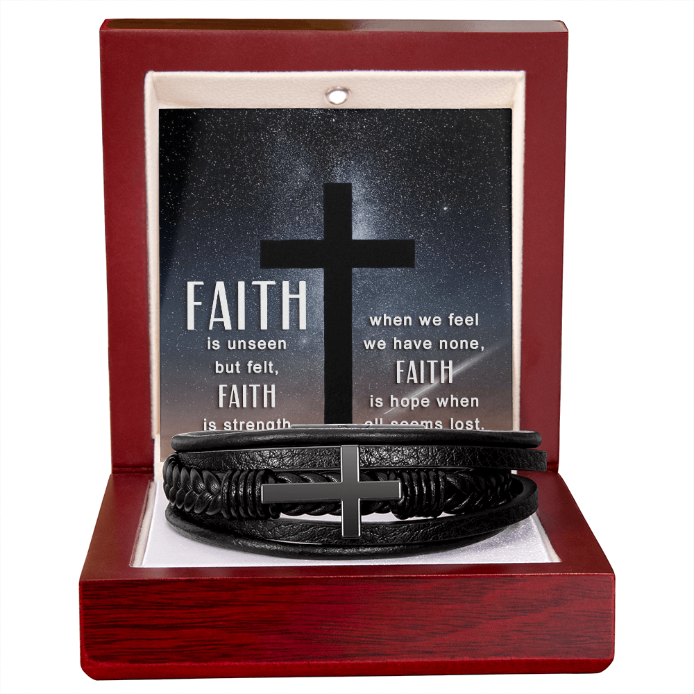 Cherished Beliefs: Cross Bracelet and Inspiring Message Card Set