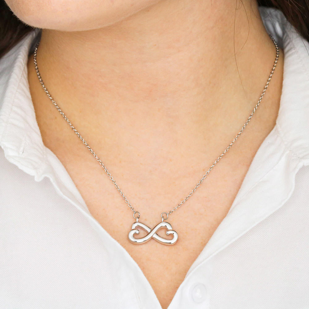 Endless Affection: Love Necklace for Mom with a Cherished Message