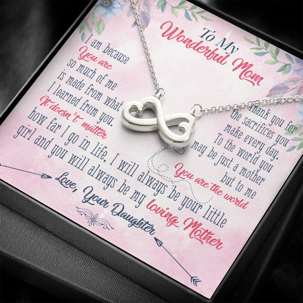 Endless Affection: Love Necklace for Mom with a Cherished Message