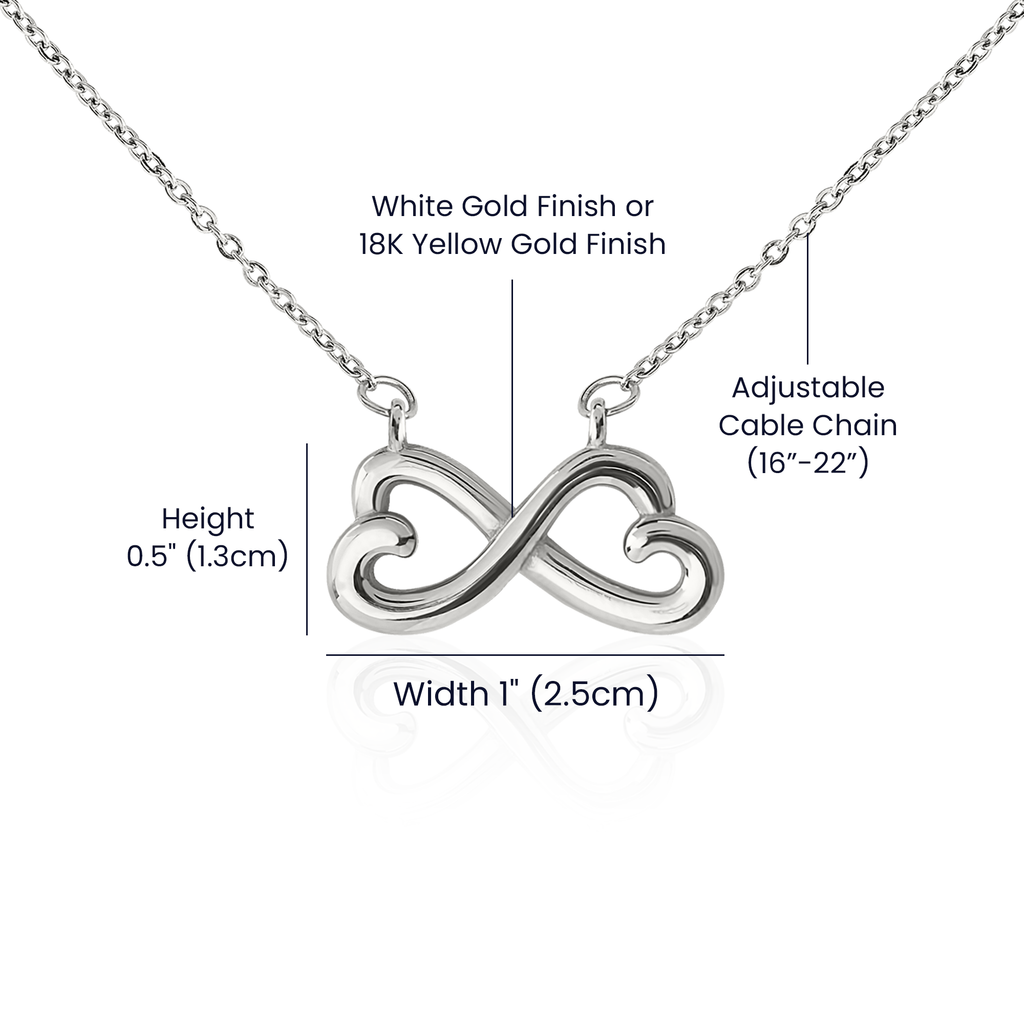 Endless Affection: Love Necklace for Mom with a Cherished Message