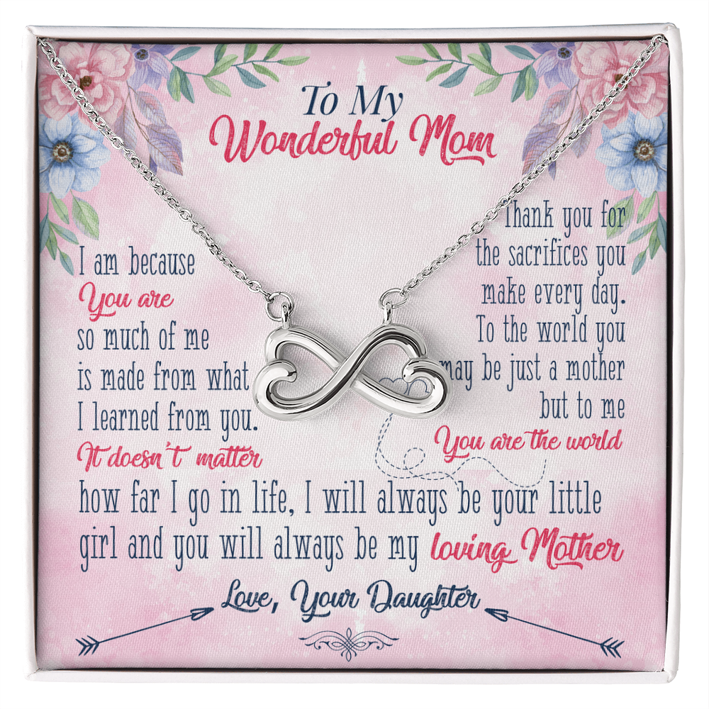 Endless Affection: Love Necklace for Mom with a Cherished Message