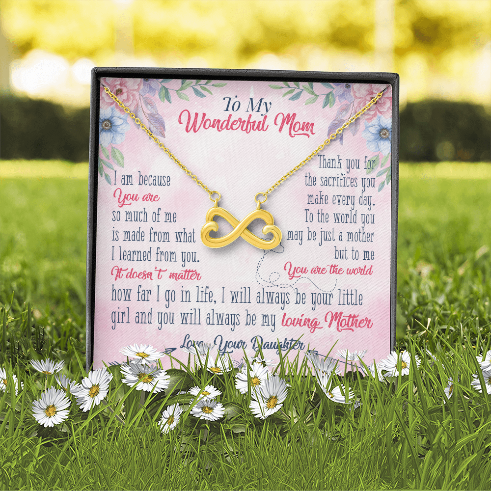Endless Affection: Love Necklace for Mom with a Cherished Message