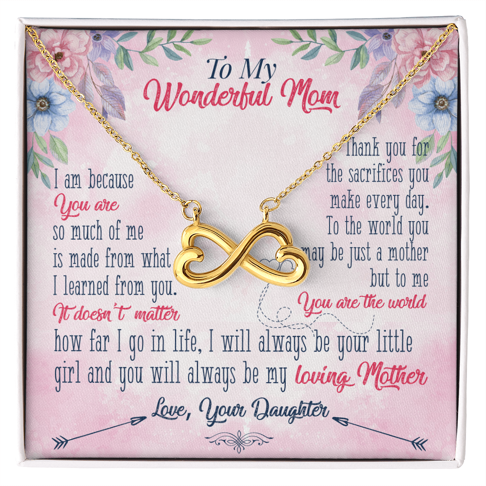 Endless Affection: Love Necklace for Mom with a Cherished Message