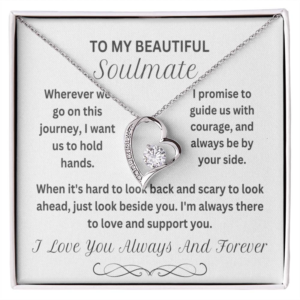 Soulmate necklace  Beautiful love pendant  Thoughtful gift for soulmate  Romantic adornment  Elegant soulmate jewelry  Sentimental necklace  Personalized love pendant  Timeless soulmate accessory  Special gift for loved one  Cherished keepsake necklace  Meaningful love-themed jewelry  Graceful soulmate pendant  Romantic gesture necklace  Unique love adornment  Soulful jewelry piece