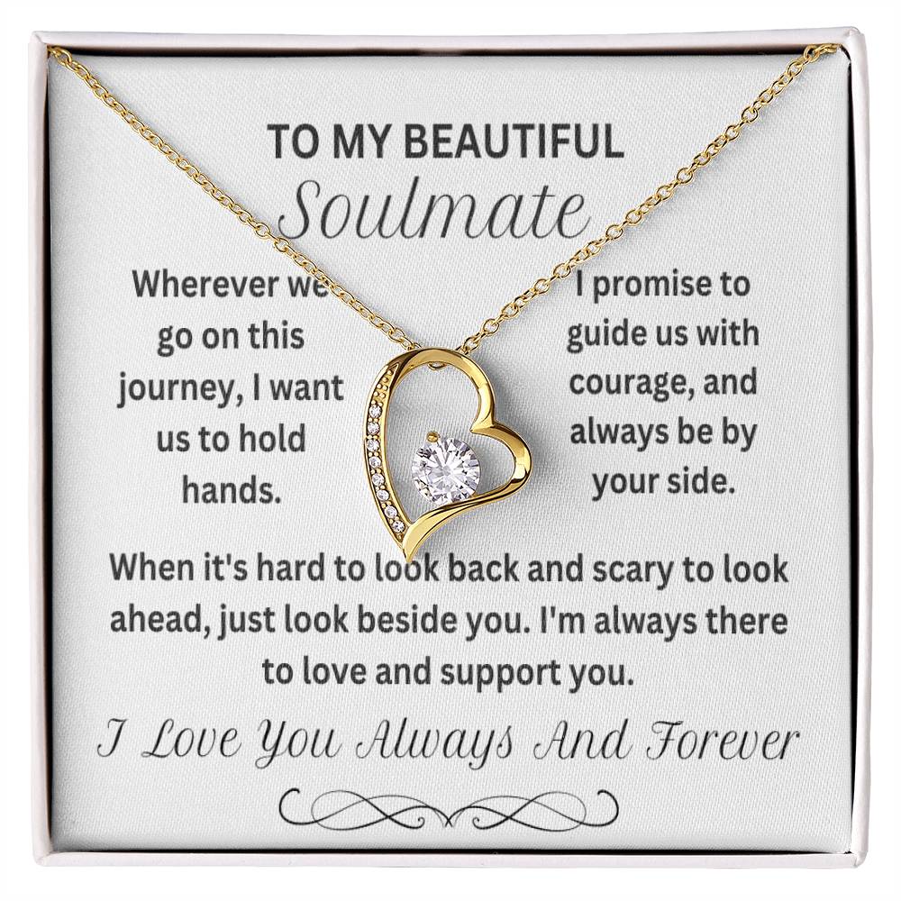 Soulmate necklace  Beautiful love pendant  Thoughtful gift for soulmate  Romantic adornment  Elegant soulmate jewelry  Sentimental necklace  Personalized love pendant  Timeless soulmate accessory  Special gift for loved one  Cherished keepsake necklace  Meaningful love-themed jewelry  Graceful soulmate pendant  Romantic gesture necklace  Unique love adornment  Soulful jewelry piece