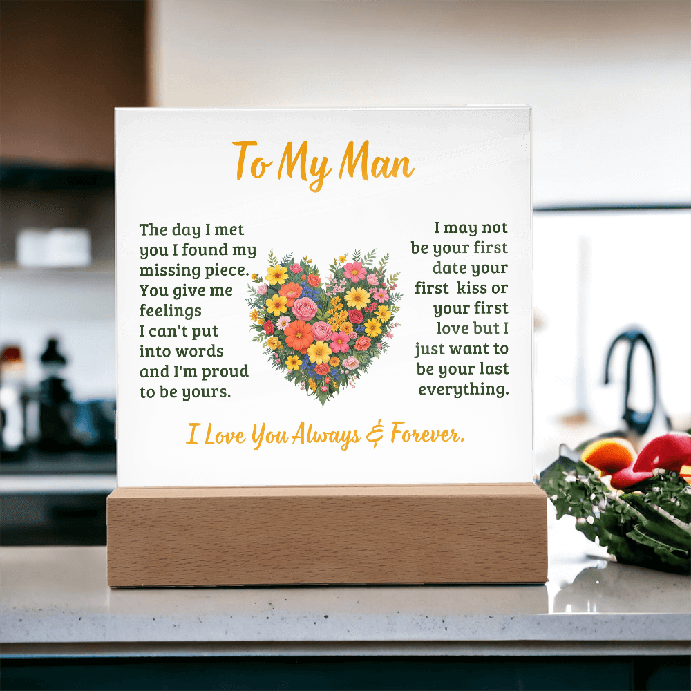 Forever Yours: Custom Acrylic Keepsake with a Loving Message from Wife