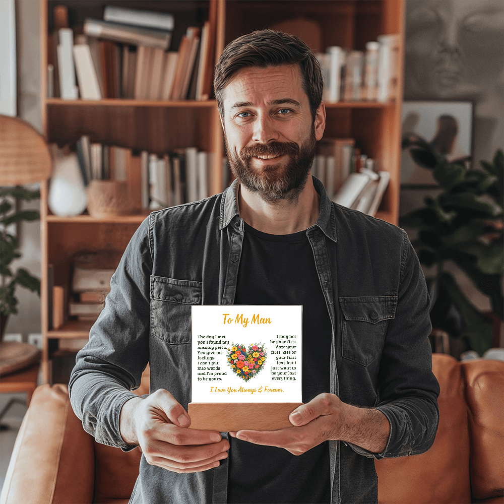 Forever Yours: Custom Acrylic Keepsake with a Loving Message from Wife