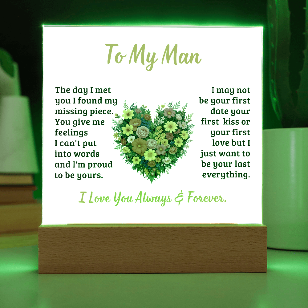 Forever Yours: Custom Acrylic Keepsake with a Loving Message from Wife